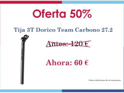 Eventos y salidas Ofertas y promociones Oferta 50%: Tija Carbono 3T Dorico Team